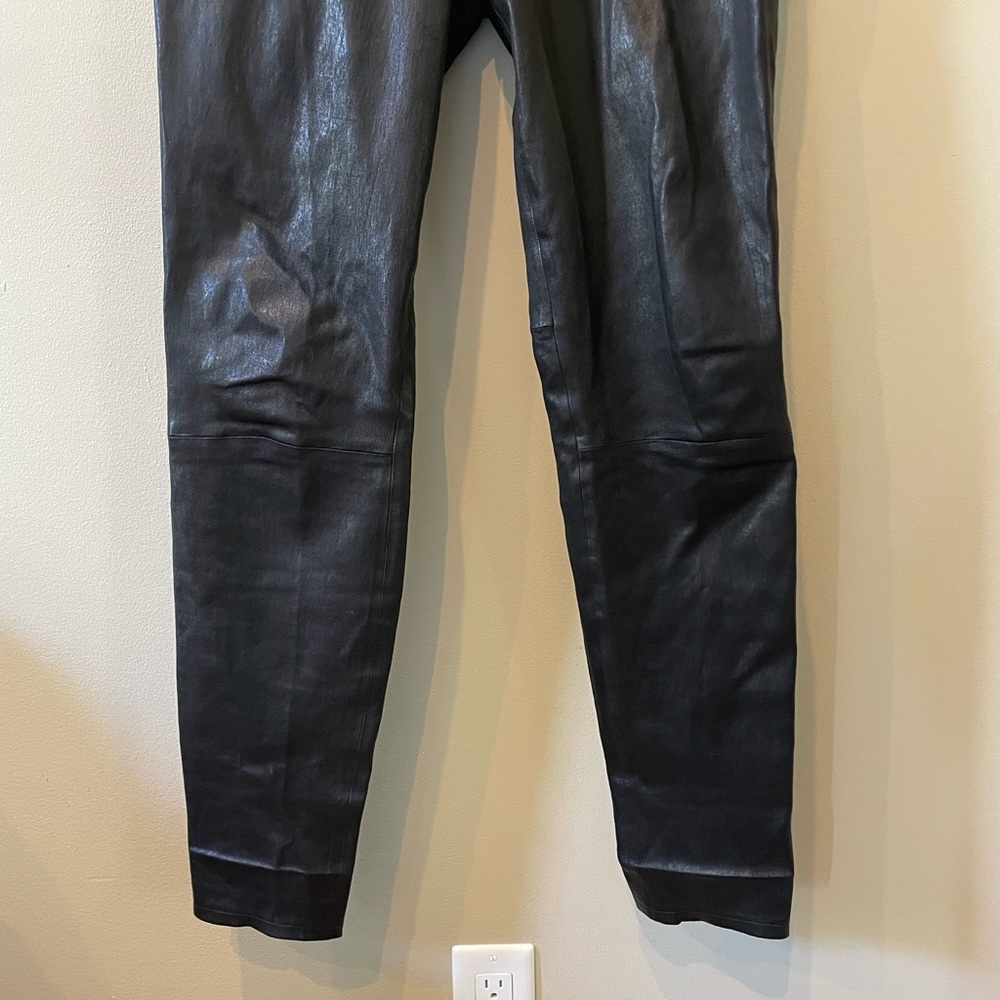 DTLA Brand Jeans Black Genuine Leather Pants Leggings 100% Lamb Leather Size 29 - Picture 5 of 7